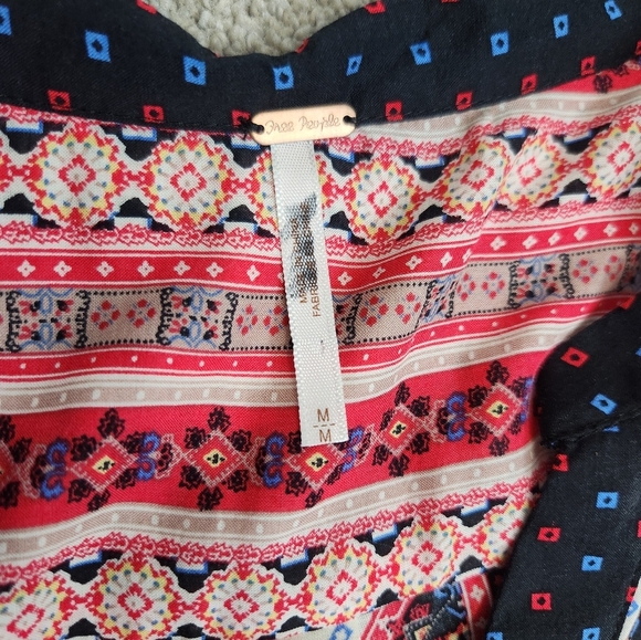 Free People Peace Maker Long Sleeve Dress Lightweight Size M Boho Coachella - Picture 12 of 15